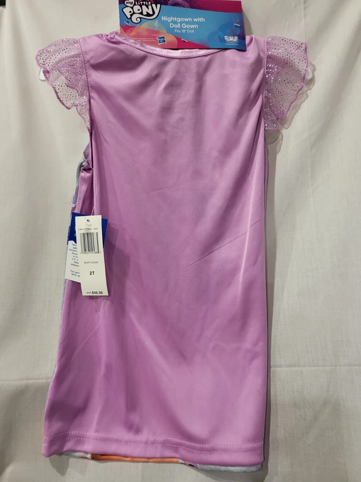 Camisón Hasbro My Little Pony con vestido de muñeca, talla 2T **NUEVO** Foto 4 de 4