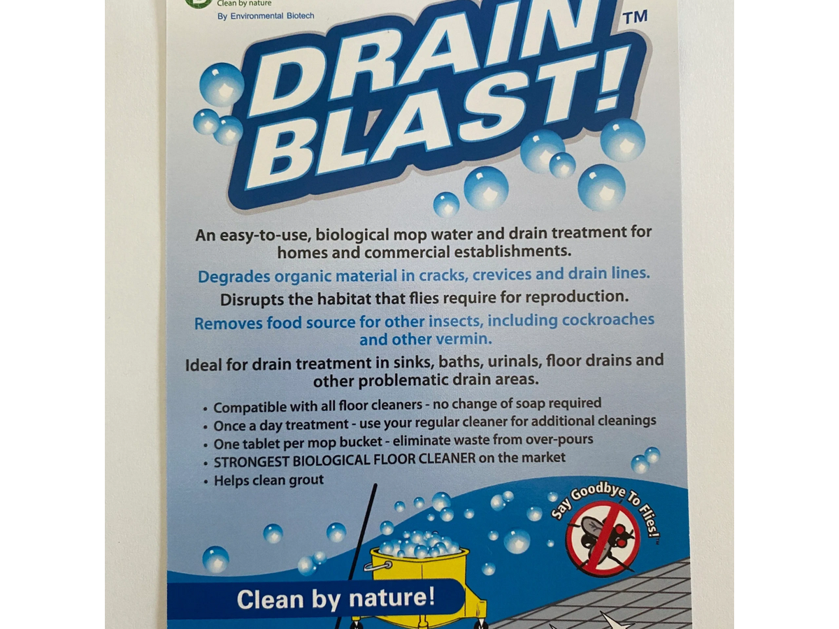 30x DRAIN BLAST Biological Water Treatment Tablets Eco Mop Floor Cleaner