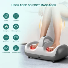 Foot and Calf Massager Machine w/Heat Blood Circulation Deep Kneading Vibration