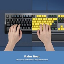 Mechanical Gaming Keyboard, PowerLead Wired Keyboard Rainbow RGB Backlit -MK19 3