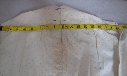 Antique Man's Shirt White w/ tiny Black Pattern Collar less & Bib Medium c. 1910 - Picture 13 of 13