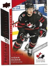 2020-21 UD Team Canada Juniors AIDAN DUDAS #114 Exclusives Program 124/165