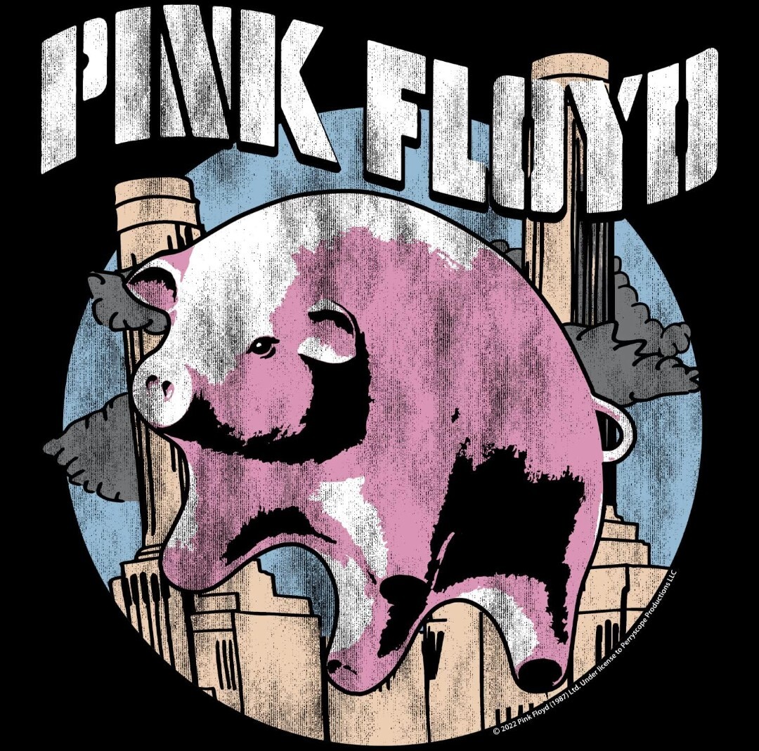 Pink Floyd Rock Band Flying Pig Adult Short Sleeve T-Shirt - SIZE Pink Floyd Rock Band Flying Pig Adult Short Sleeve T-Shirt - SIZE