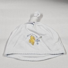 VTG Classic Winnie the Pooh Honey this Way Baby Boy Knot Beanie Hat Cap 0-3-6