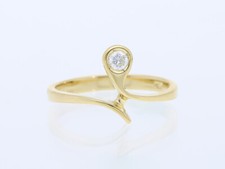 Ring Solitaire Brillant 750 Gold Deutschland um 1980 Wert: 1.700 EUR Top Preis