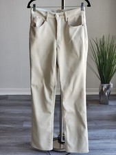 Good American Faux Better Than Leather Ankle Cream Pants. With Flaws Sz 6/28