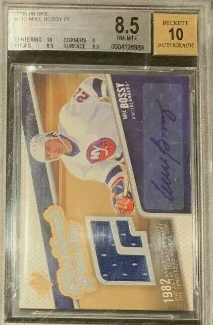 NEAR MINT 2005/06 SPX Flashback Fabrics Auto MIKE BOSSY #113 - Image 2 of 3