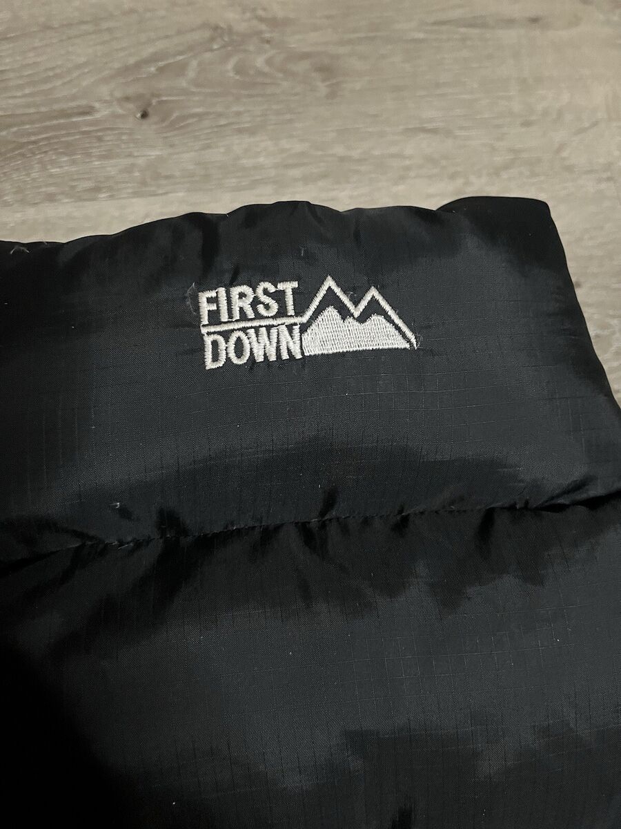 Vintage First Down Black Puffer Down Filled Jacket Vintage First Down Black Puffer Down Filled Jacket