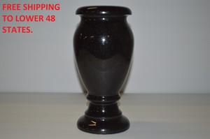 black granite vase