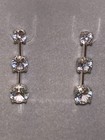 LAST 1 *NEW* ZALES Jewelers Sterling Silver Lab Created White Sapphire Earrings — photo 1