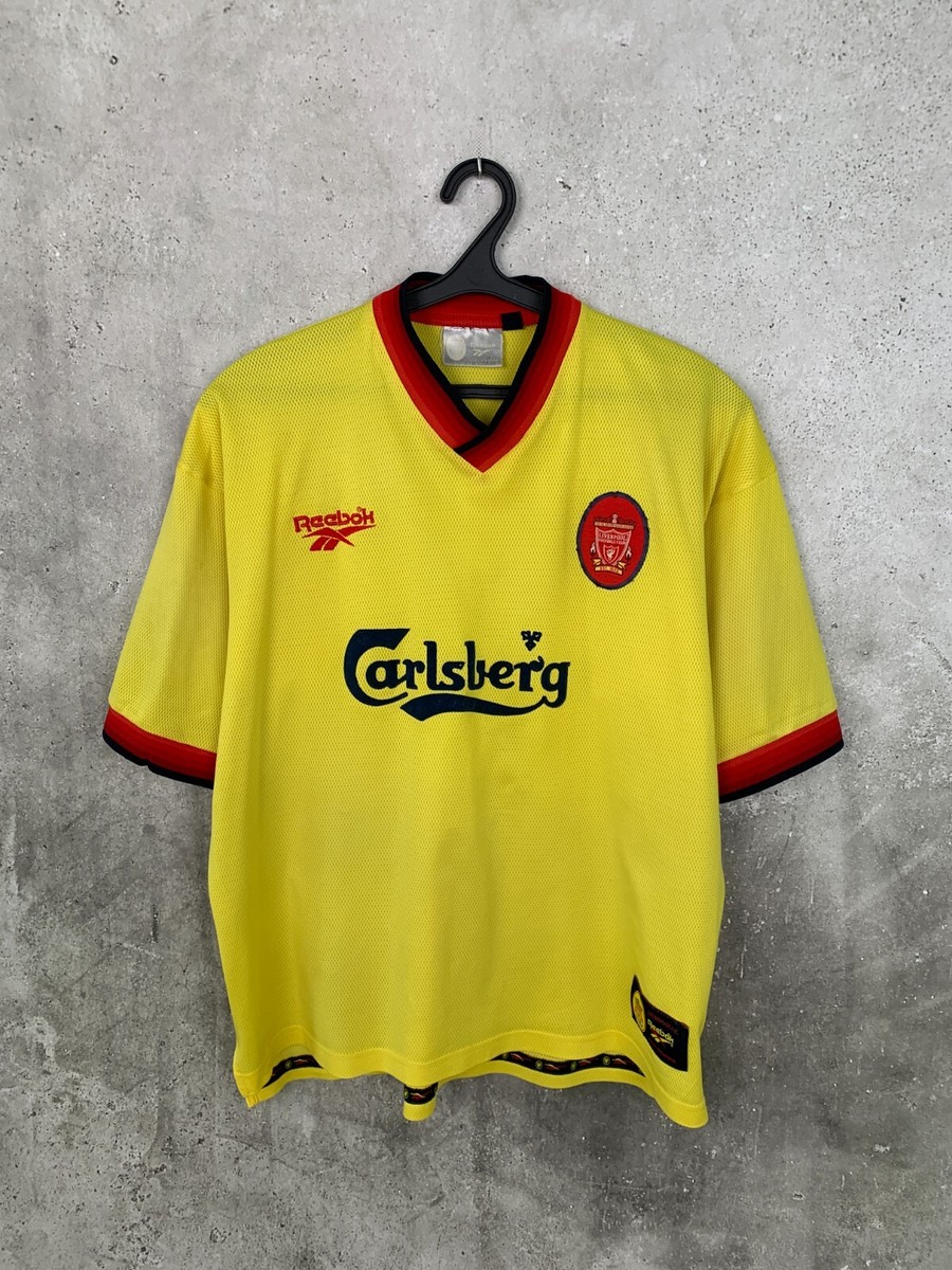 Reebok リバプールFC 98/99 away LIVERPOOL 1997 1998 1999 AWAY FOOTBALL SHIRT #7 McMANAMAN REEBOK