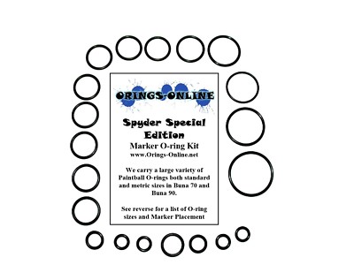 Spyder E-99 Paintball Marker O-Ring Rebuild Kit | 4 Complete Rebuilds By Orings-Online