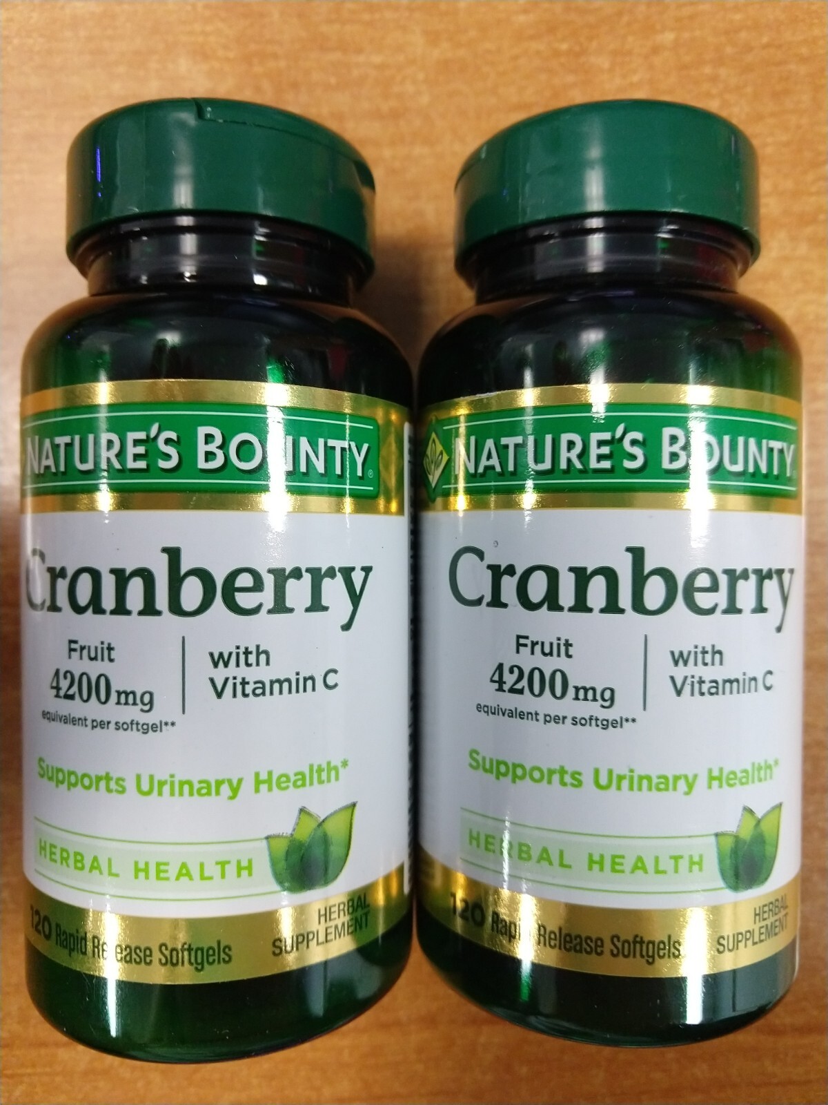 2 Pack Nature's Bounty Cranberry + Vitamin C 4200 mg Exp. 11/30/23