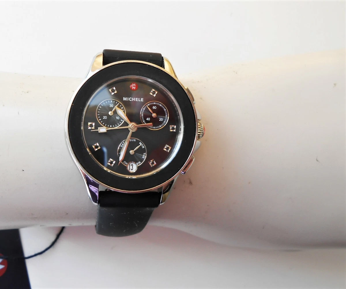 Michele cape watch clearance black