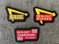 In-N-Out Burger  Sign 3 Patch Set - Hamburgers - Double Double - In N Out - New