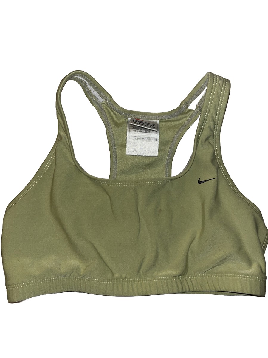 olive green nike sports bra
