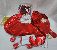 Valentines Day Balloons Tassel Garland Banner Party Supplies Decorations Set,Red