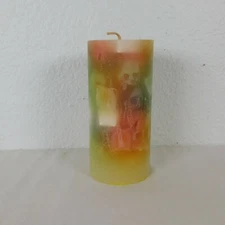 Chunky Wax Pillar Candle by Candle Lite 6" H x 2.5" D Multi-Color Pieces Inside