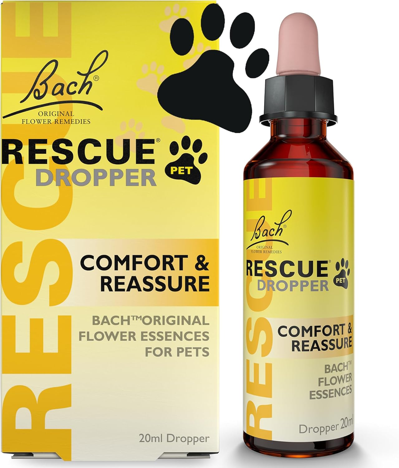 RESCUE Remedy Pet Dropper 20Ml, Separation, Travel, Noise Calming for Dogs, Cats