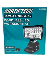 North Tech 18-Volt Cordless LED Work Light Kit Free Shipping