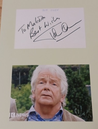 Tom Owen English Actor Original Signature On Postcard With Photo