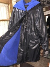 Black Taillissime La Redoute Size 22 Blue Fleece Lining Beautiful Coat !