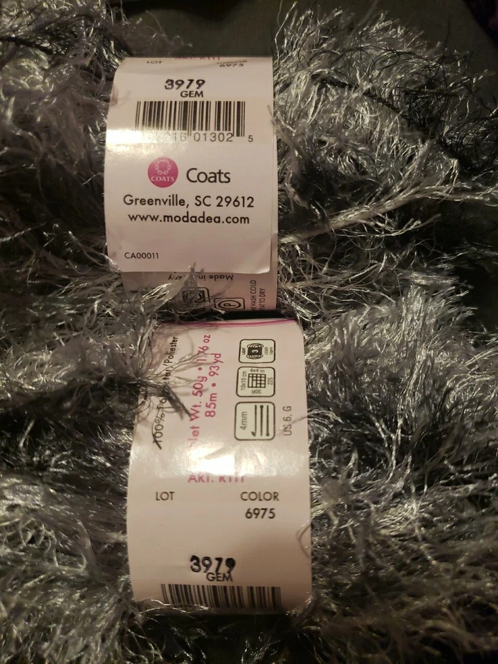 Two (2) Skeins Moda Dea Jai Alai - Gem Yarn Knit Crochet Full - Image 2 of 2