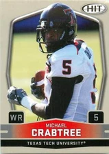 Michael Crabtree 2009 Sage Hit #5A Texas Tech Ravens 49ers ROOKIE RC