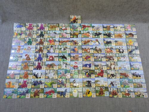 Lot complet de 100 cartes communes TY Beanie Babies 1999 série 2 avec cartes d'erreur - Photo 1/24