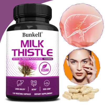 Milk Thistl 1000 Mg - Supports Liver Metabolism, Cleansing And Detoxification