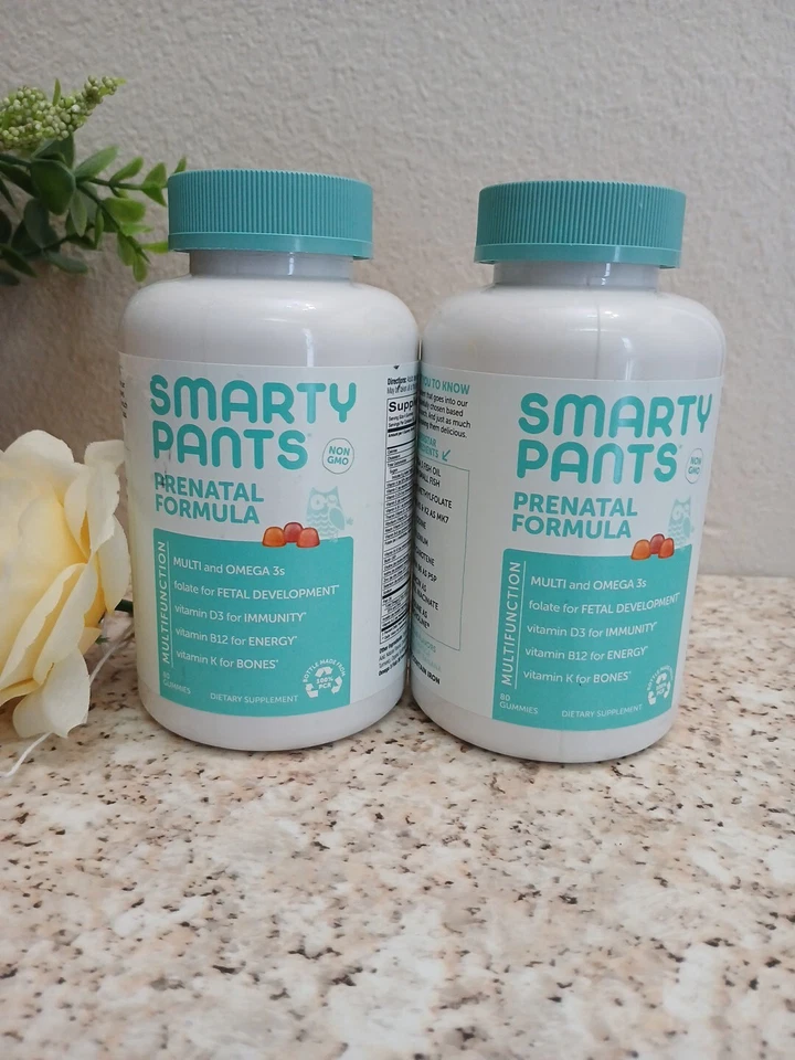 Pantalones Smarty Fórmula Prenatal Multi y Omega 3s Suplemento Dietético 80 Gomie Ex:01/25 Foto 2 de 4
