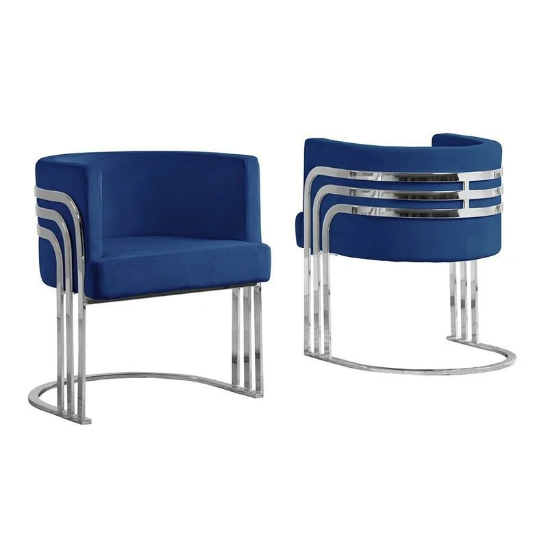 Blue chair silver legs clearance