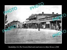 OLD 8x6 HISTORIC PHOTO OF STRATHALBYN SA VIEW OF ALBYN Tce & SHOPS c1900