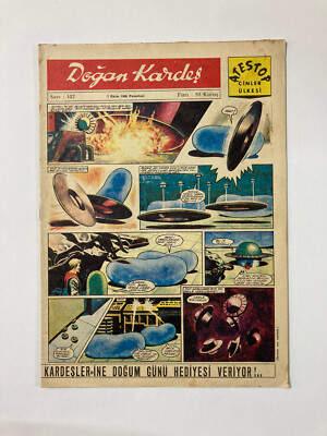 1968 Turkish Edi. FIREBALL XL5 Thunderbird #102 ATESTOP Dogan Kardes Mag.