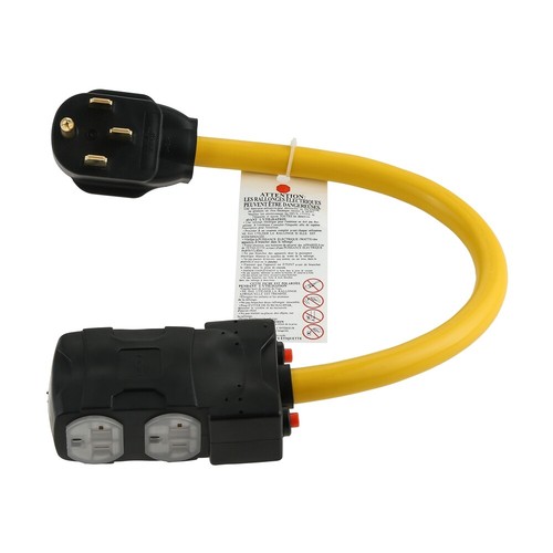 4-Prong 220V 14-50p Outlet Plug to 120V 5-15R/20R Power Sockets Cord Replacement - Picture 4 of 12