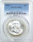 1961 Franklin Half Dollar PCGS MS64 95% FBL Frosty Just Graded New Holder #D291D