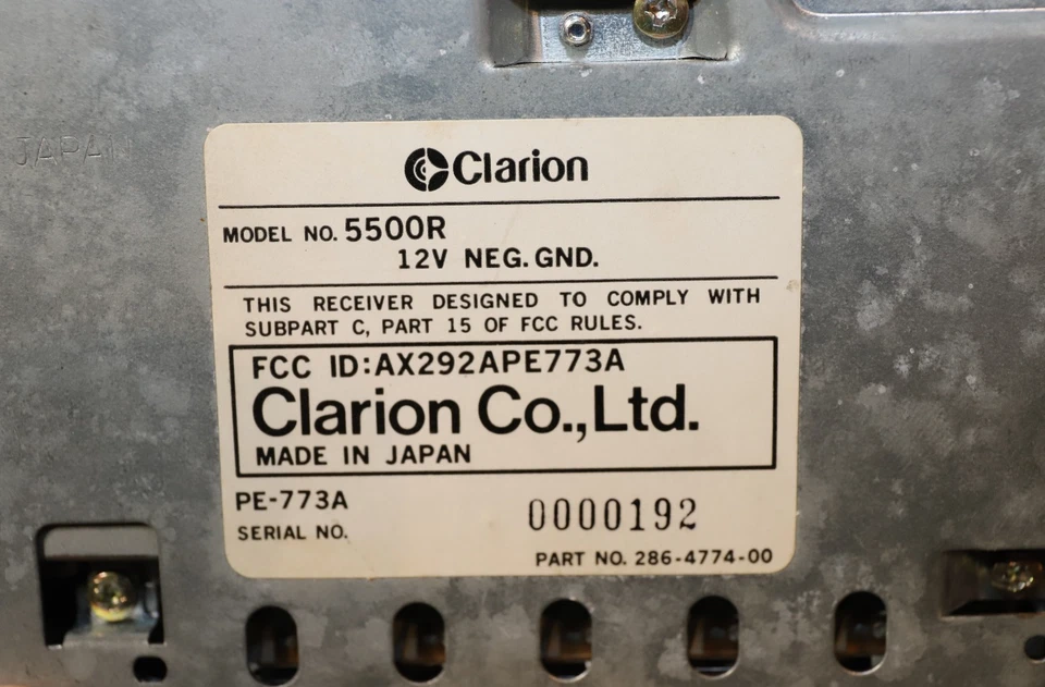 Clarion 5500R Autoradio – Kassette Oldtimer– Seltenes Clarion- 12V - Bild 2 von 4