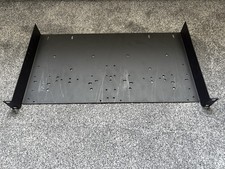 1U 19" Inch Rack Fixed Shelf 250mm Black | Deep Network Cabinet Shelf