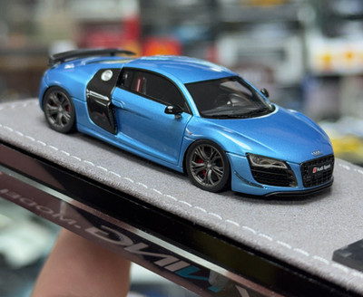 GRYNING 1:64 Blue R8 GT Racing Sports Model Diecast Resin Car Quick delivery