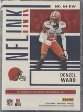 Denzel Ward 2019 Panini Contenders Autograph #/25 BROWNS RC Rookie AUTO Card. rookie card picture