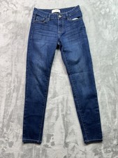 Kancan Womens Sz 1/24 Blue Jeans Tessa Mid Rise Super Skinny Whiskered Denim