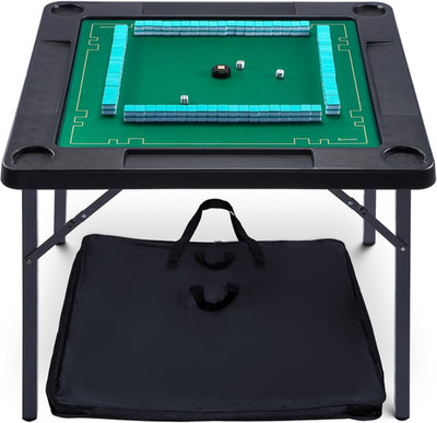 35'' Folding Game Table with Storage Bag - Heavy-Duty, Double-Sided Mat