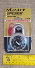 Vintage Master Lock Combination No. 1500-DM NIB Free Locker Magnet