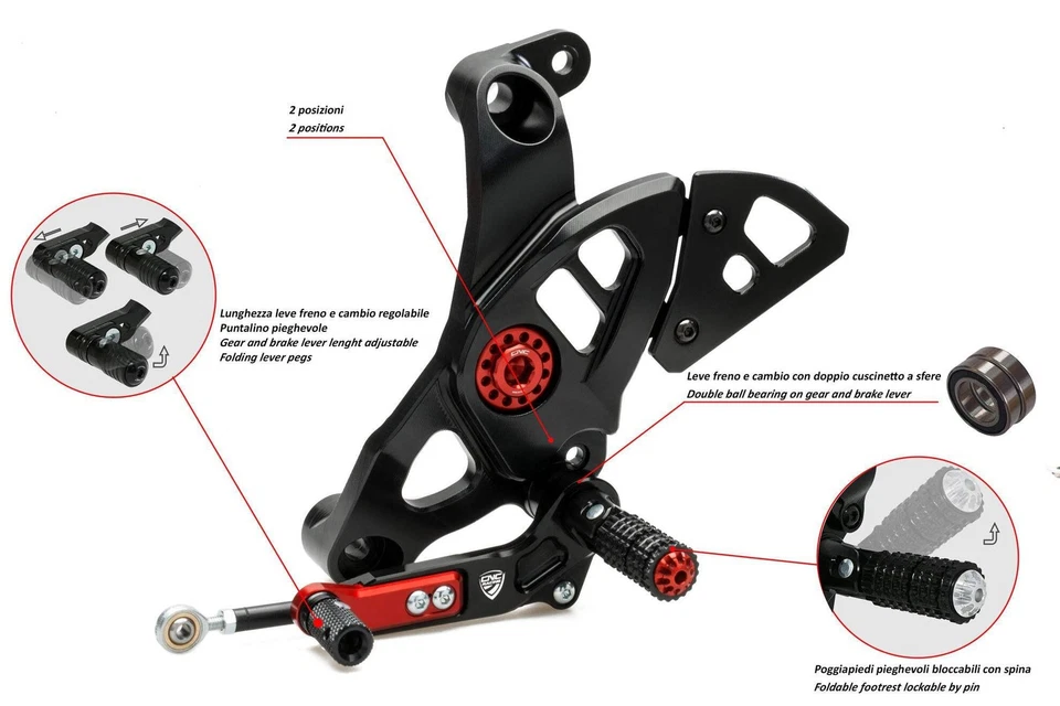 РЕГУЛИРУЕМЫЕ ЗАДНИЕ КОМПЛЕКТЫ CNC ГОНКИ DUCATI MONSTER 1200 - Изображение 4 из 4