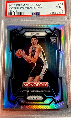 2023 Panini Monopoly Prizm Silver Rookie Victor Wembanyama #81 PSA 9 Mint SP
