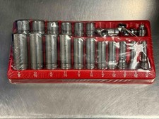 Snap On 22 Pc 38 Drive 6-point Sae Flank Drive Deep Standard Socket Set
