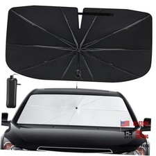 Windshield Sun Shade - Car Sun Shade Windshield, Reflector Silver 59"x33.5"