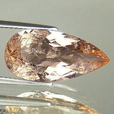 5.92Ct UNTREATED NATURAL PEACH PINK MORGANITE GEMSTONE FROM MOZAMBIQUE