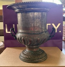 Antique Sheffield Silver on Copper Wine Cooler, Hand Chased Butler's Finish