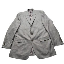 Lauren Ralph Lauren Blazer Mens Grey Textured Two Button Sport Coat Jacket 5239